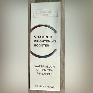 CLEAN SKIN CLUB!!! NWT VITAMIN C BRIGHTENING BOOSTER. 10ml/ 1fl oz.